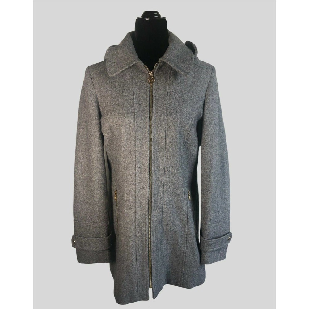 Michael Kors Women's Coat Wool Mid Length Size 8